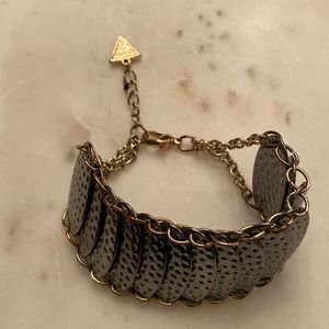 Preloved Guess Smokey Grey and Gold Bracelet